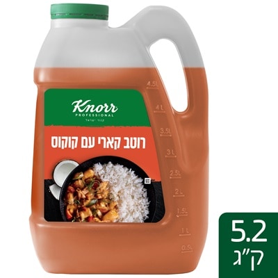 רוטב קארי קוקוס קנור גלון 5.2 ק"ג - 